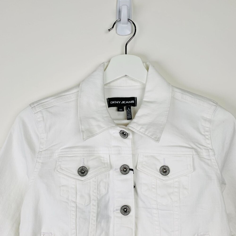 NWT DKNY Women's Denim Jacket SIze XXS - Picture 8 of 12